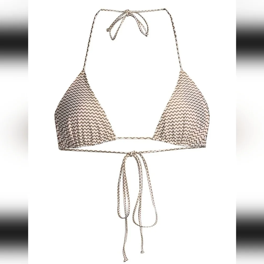 Faithfull The Brand Il Mediterranean Marzia Bikini Swim Top In Milleha Print Med